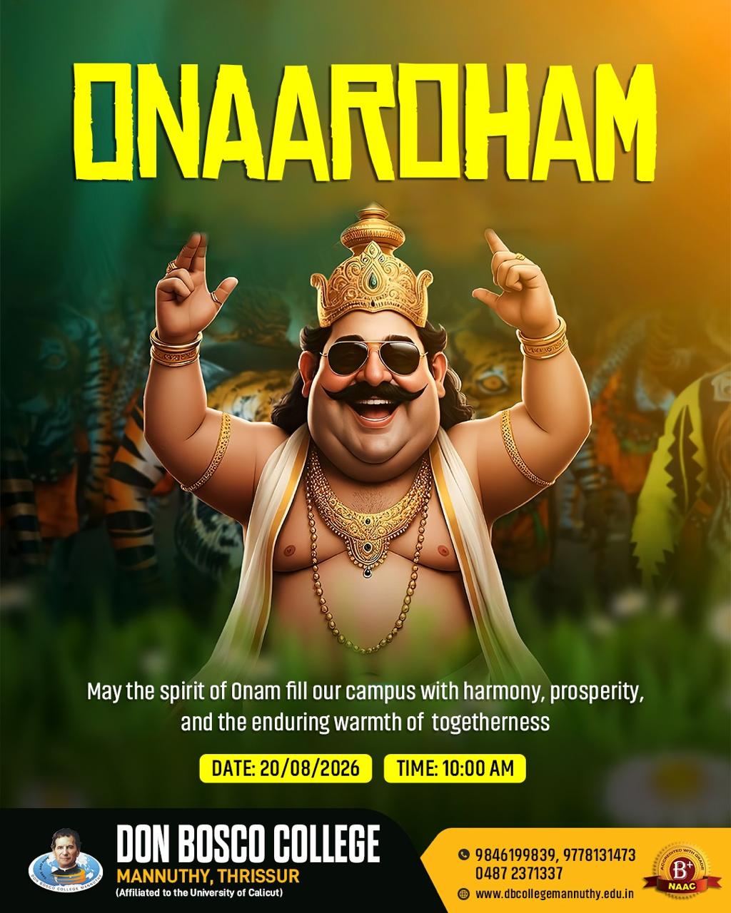 ONAAROHAM 2026: A Vibrant Celebration of Heritage, Unity, and Festivity at Don Bosco College, Mannuthy